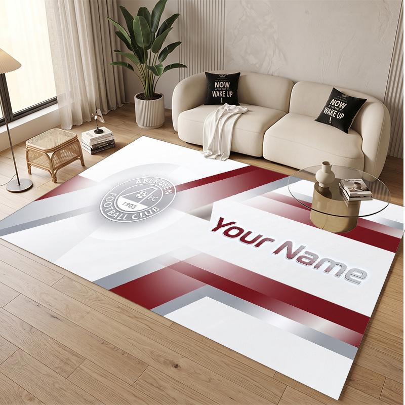 Personalized Crystal Velvet Carpet Aberdeen FC Pattern Non Slip Floor Rug