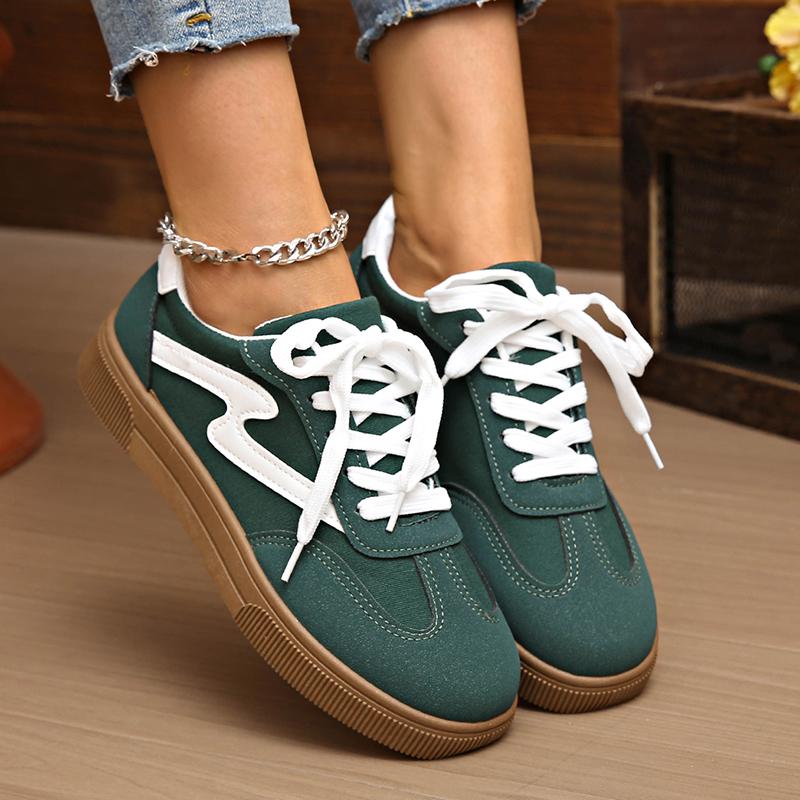 Fashion Fashion Mix Color Platform Sneakers Women Spring Autumn New Lace-Up Plus Size Flats Woman Comfortable Non Slip Sport Shoes Mujer