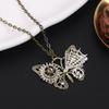 Nice Butterfly Pendant With Various Gears Mechanical Steampunk Necklace Vintage Jewelry Gift