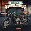 1:8 Retro Cruiser Motorcycle MOC Building Blocks Set Classic Motorbike MOC Model Technical Vehicles Kit Collectible Gifts Adult