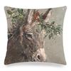 Home Decor Donkey Art: Various Scenes and Portraits Pattern Cushion Cover Suitable for Sofa Bedroom Car Pillow Cover