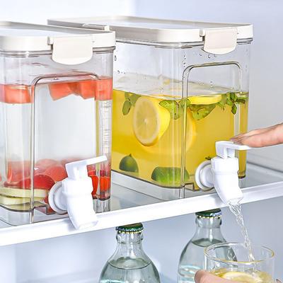 3.9L Cold Kettle with Faucet Large Capacity Cold Drinks Container Lemon Fruit Juice Cold Water Pitcher Water Dispenser Drinkware