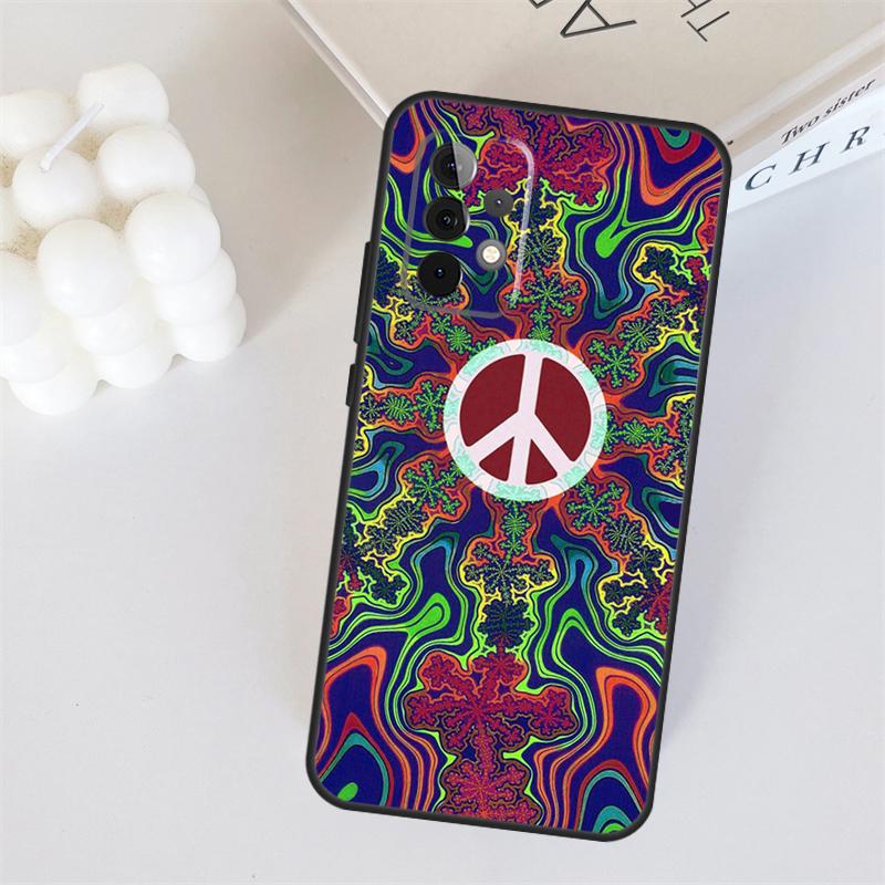 Psychedelic Art Peace For Samsung Galaxy A55 A35 A15 A36 A56 A26 A16 A22 A32 A52 A54 A34 A53 A33 A13 A06 A05 Case