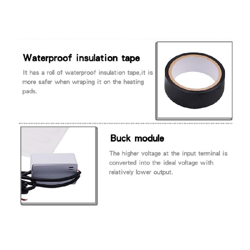 Handlebar Electric Bike Hand Grip Handle Heated Non-Woven Set 20V-100V E-Bike