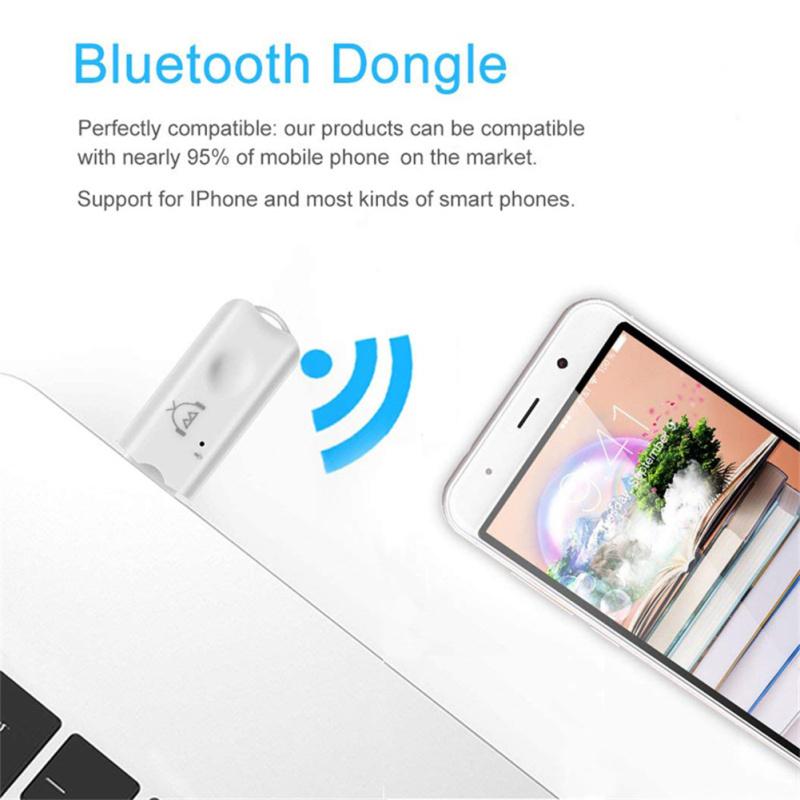 External Usb Bluetooth-compatible  Music  Receiver Wireless Audio Adapter With Microphone Compatible