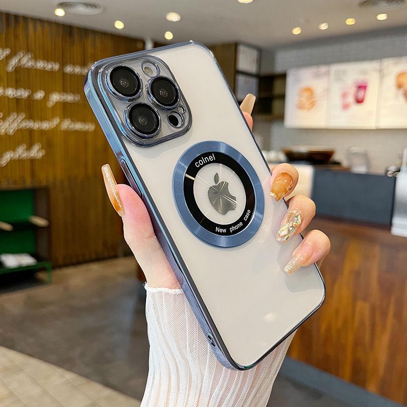 Magnetický kryt kompatibilní s MagSafe s galvanizovanou fólií pro Apple iPhone 15 Pro Max, 14 Pro a 12 Mini; Plné krytí s ochranou 16 čoček