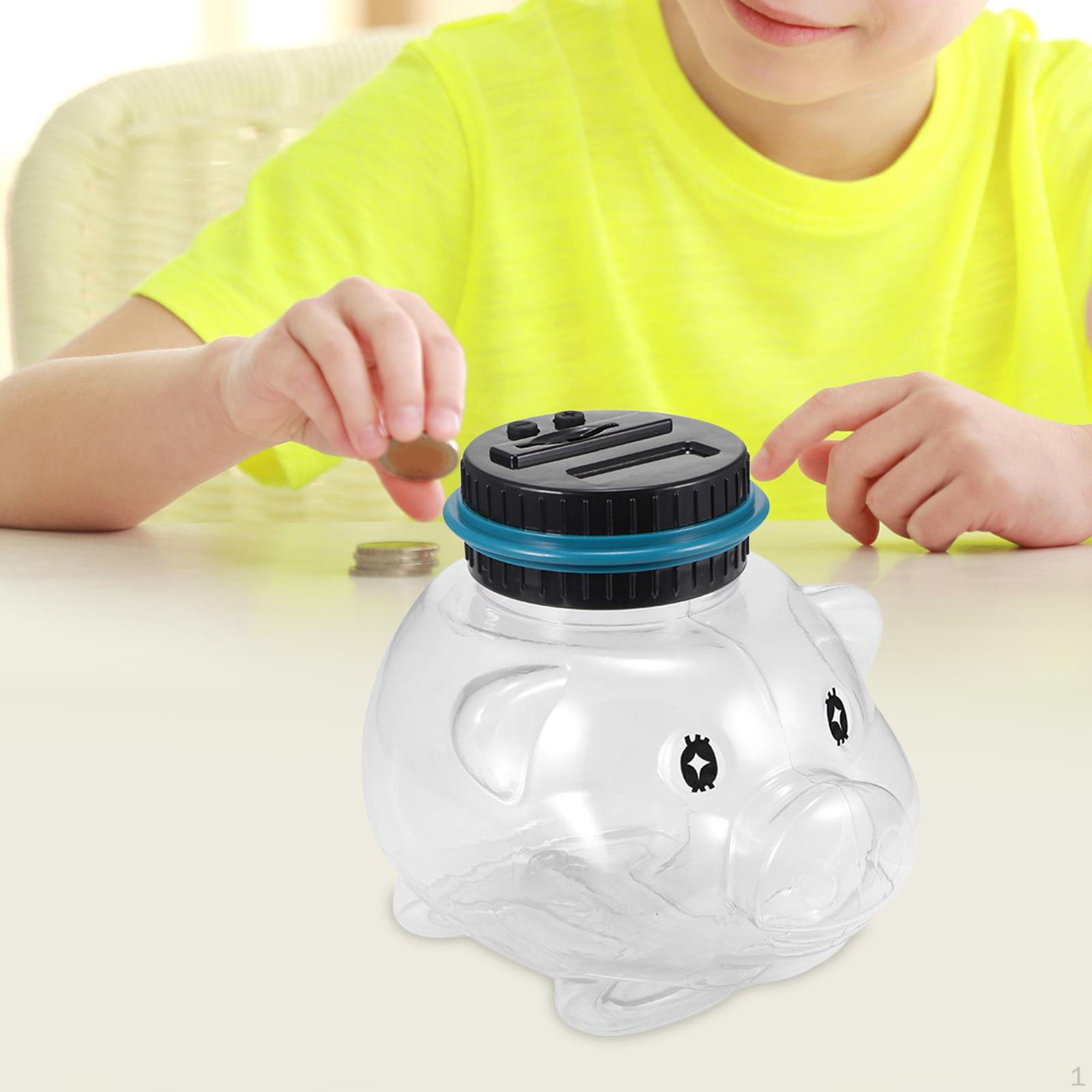 Coin Saving Bank Counter Money Jar Portable 1.8L Capacity Digital Counting