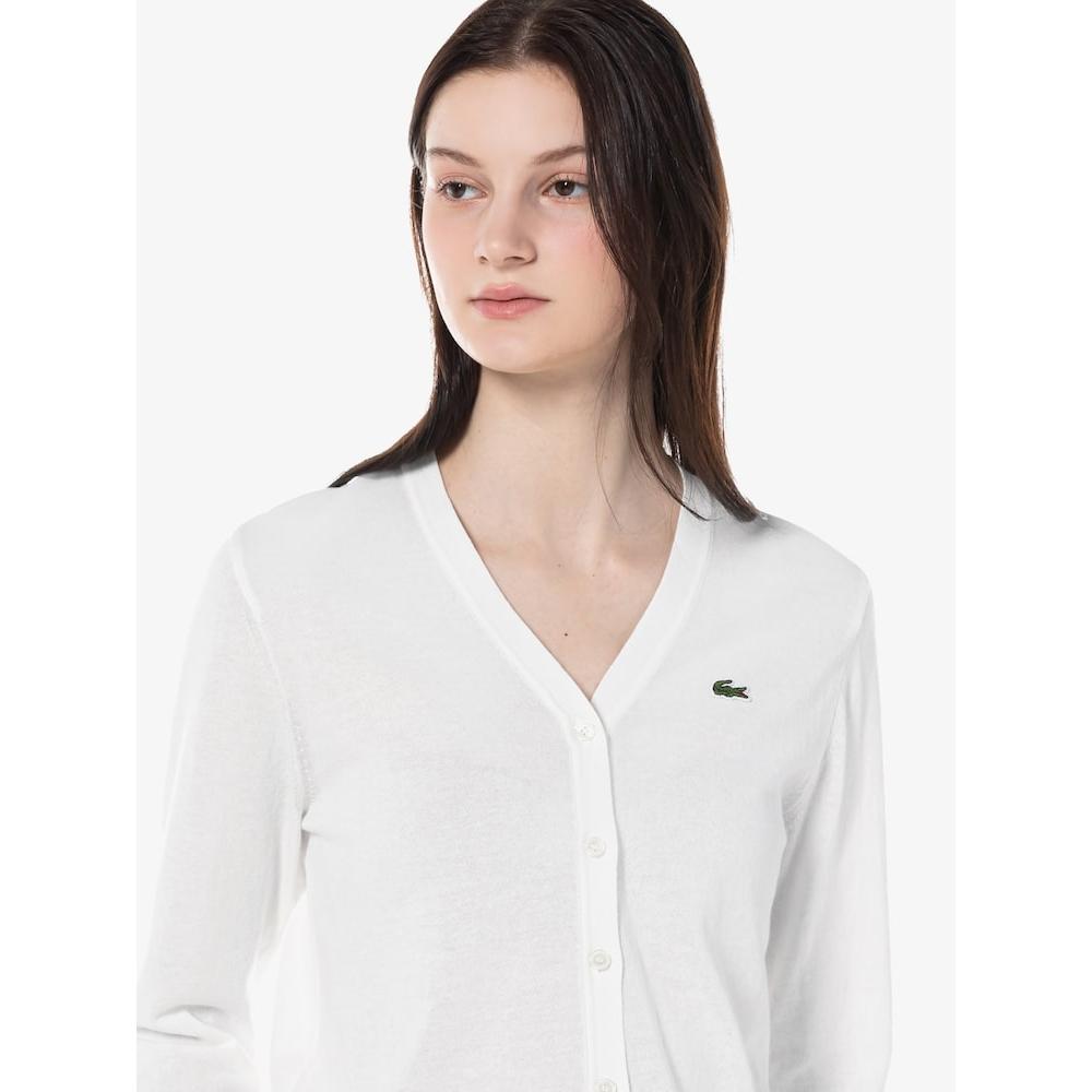 

LacoSte Women S Summer V Neck Tipping Cardigan Af151e 54g 70V q2nAf151e 54g70V 034