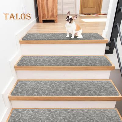 Alfombrilla antideslizante para escaleras, autoadhesiva, de fuerte adherencia, fácil instalación, sin cortes, reutilizable, con relieve, lavable, para dormitorio y hogar