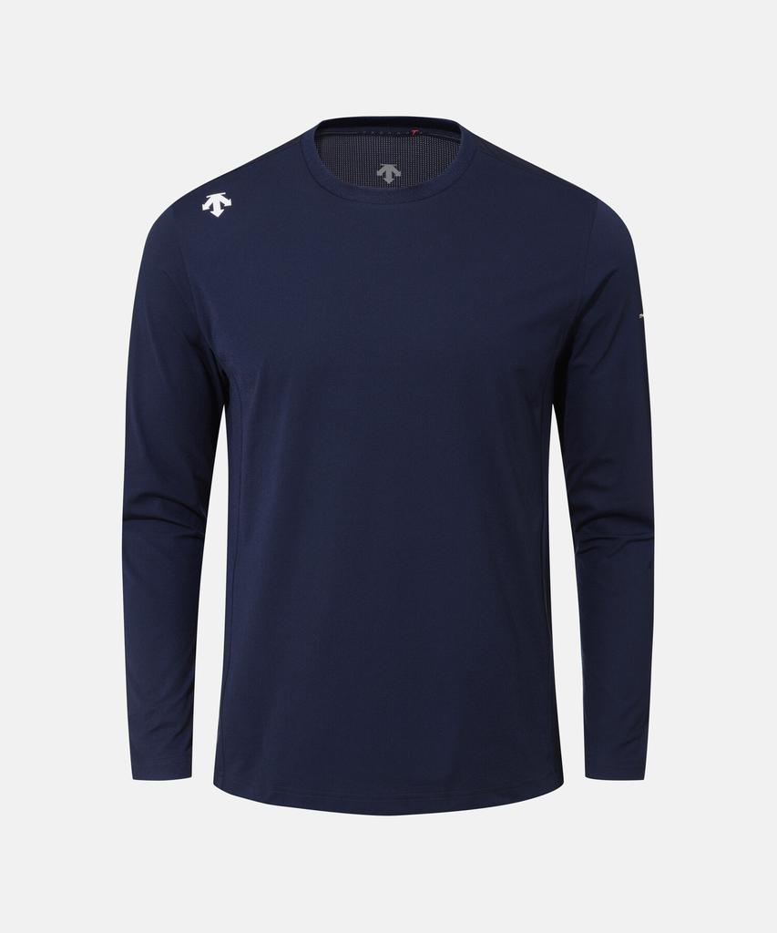 DESCENTE Men'S Turflite Long Sleeve T-Shirt Dark Navy Sr321Ttl72
