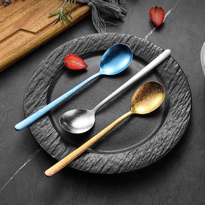 Pure Titanium Spoon Ultra Lightweight Long Handle Spoon Acid Resistant Non-Rust Spoon Outdoor Camping Restaurant Spoon