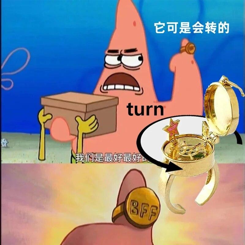 

Кольцо BFF Best Friend, ювелирные аксессуары, мультяшные звезды Патрика навсегда, креативные открытые кольца с медным покрытием, подарок Bestie