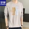 Men's Long-Sleeve Cotton Printed T-Shirt