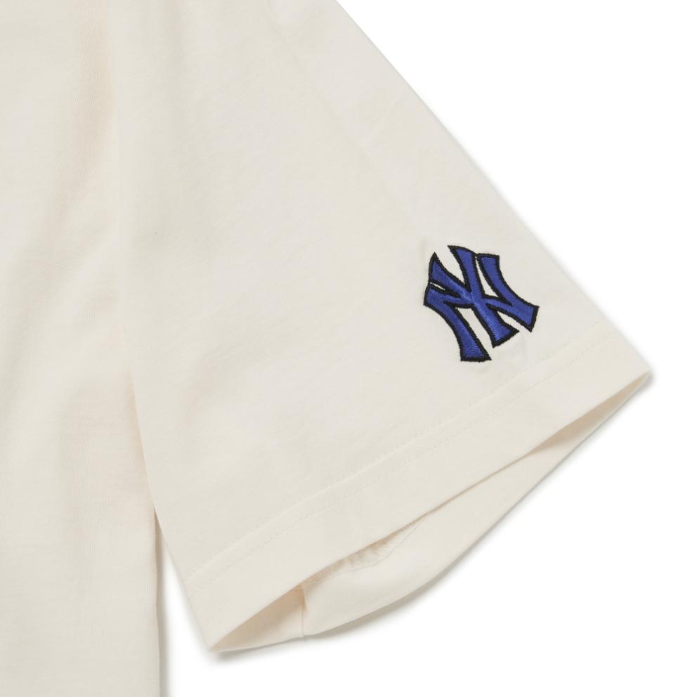 New MLB Mega Bear T Shirts Unisex Cheese White 3ATSE0124-50CRS