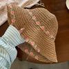 Wide Brim Beachside Sun Hat Fishing Cap Summer Beach Hat Flower Lafite Straw Hat  Outdoor