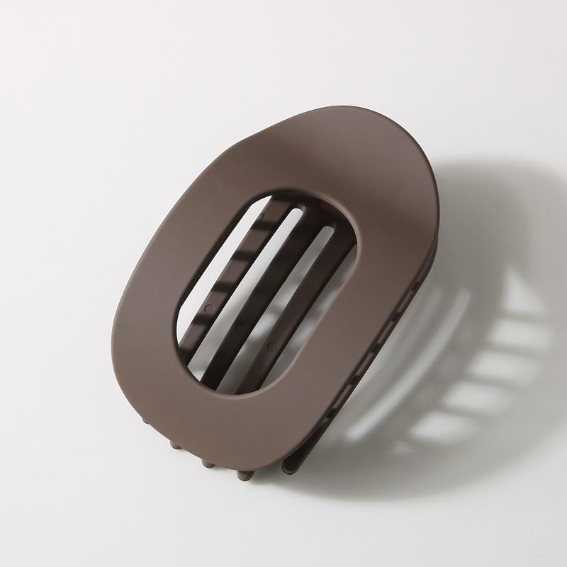 Fashion Oval Flat Hair Clips for Women New Design Leopard Large Flat Round Claw Clip French Hair Clips Trendy Hair Accessories