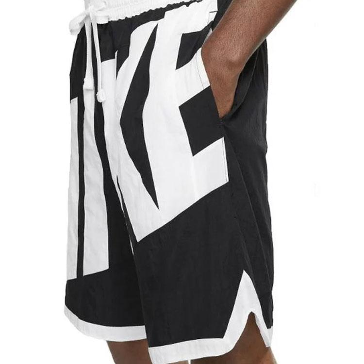 Nike Retro Large Logo Quick-Dry Casual Shorts Men Bottoms Black White AT3166-010