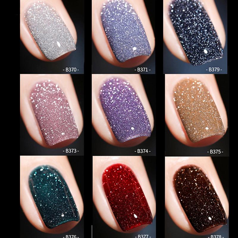 8ml Glitter Gel Nail Polish Soak Off Uv Led Gel Varnish Nail Art Manicures