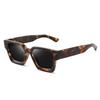 New European and American retro sunglasses women's ins square tortoiseshell thick frame sunglasses UV-proof glasses