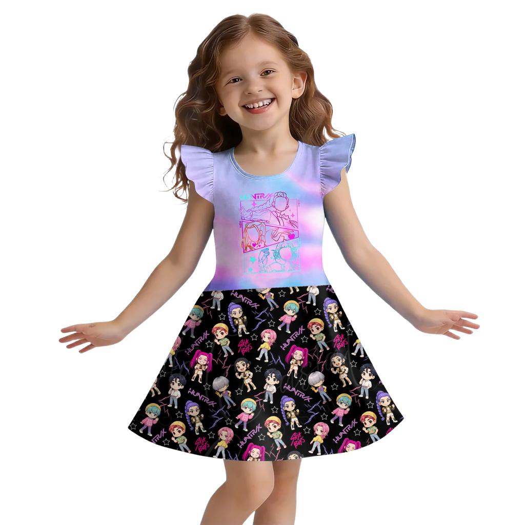 Children's Sleeveless U-neck Summer A-line Floral Casual Holiday Dress