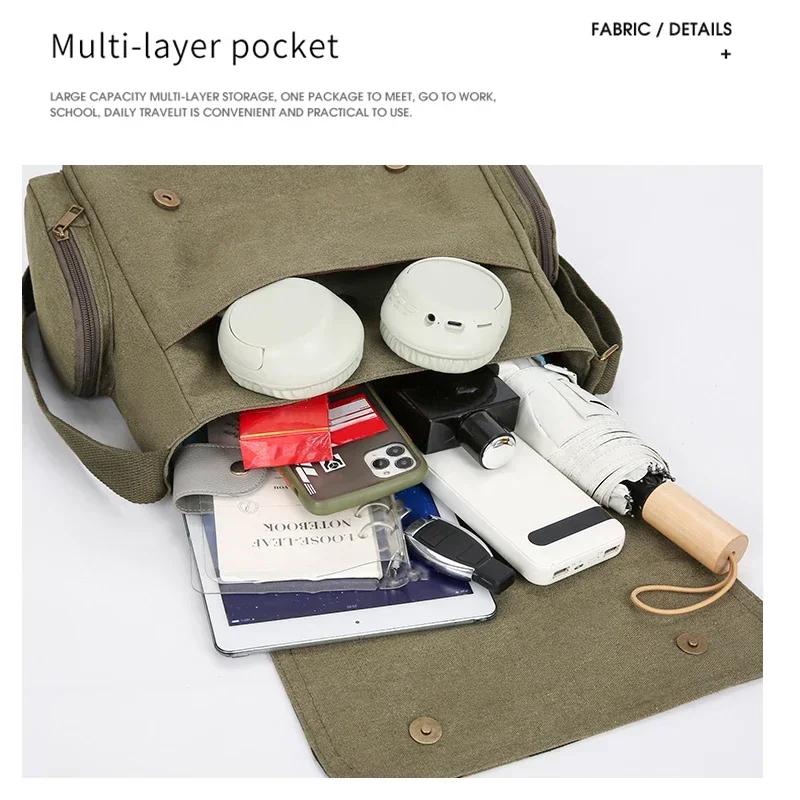 Retro süße Cartoon Damen Canvas Umhängetasche große Kapazität Handtasche Damen Schultertasche