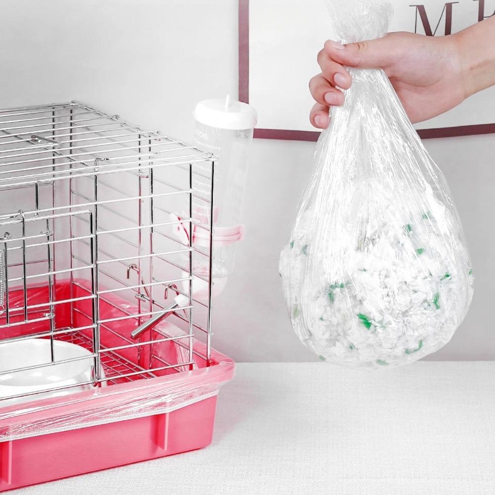 10pcs Elastic Pet Tray Cover Transparent Bird Cage Tray Durable Rabbit Cage Tray Mat  for Dog Cat