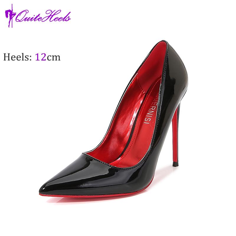 European and American nightclub drag party high-heeled women's thin heels, sexy black bed pointed-toe French women's single shoe