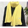 Solid Color Tassel Soft Waxy Plush Scarf for Women Autumn and Winter Plus Velvet Thickened Versatile Couple Student Warm Scarf