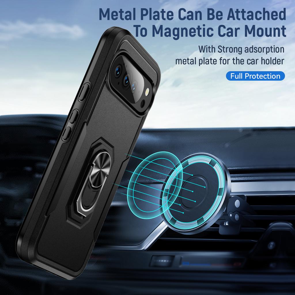 Capa Case com Suporte de Anel Magnético de Alta Resistência Militar Para Google Pixel 10 9 8 7 6 A Pro XL Robusta Fosca Híbrida à Prova de Choque Capa Defensora