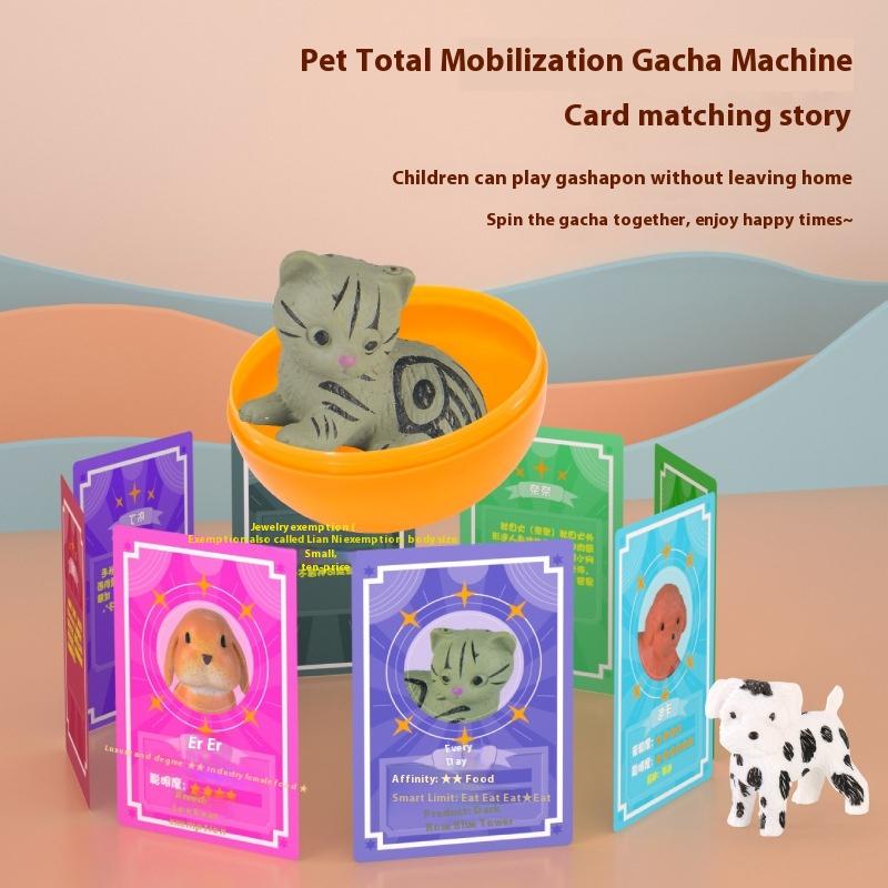 Children's Pet Story Mobilization Gashapon Machine Home Mini Internet Celebrity DIY Play House Boy and Girl Toys