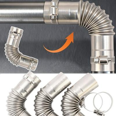 25mm Elbow Pipe Air Diesel Parking Heater Exhaust Pipe Connector W/Clamps for Webasto Diesel Heater