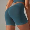 Seamless Tight Solid Color Peach Hip Lifting High Waist Body Shaping Yoga Shorts For Sports Running And Fitness Three Leg Shorts For Women
