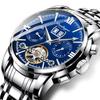 POEDAGAR Business Watch Men Luxury Fashion Stainless Steel Sport Watches Masculino