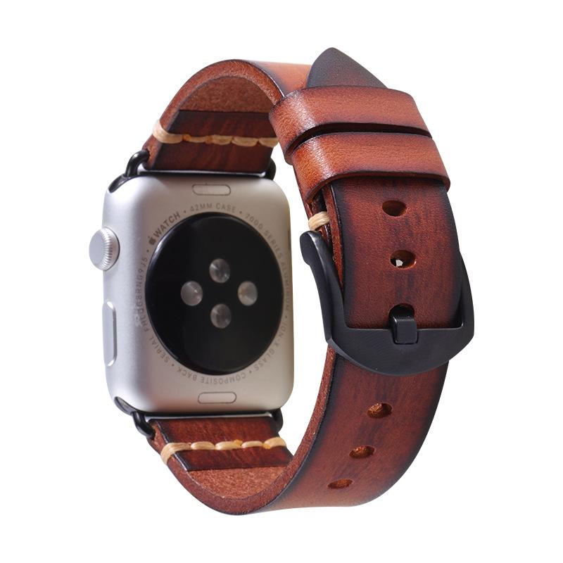 Anwendbar auf Urtla Apple Watch Armband Apple78Se Handgefertigt Retro Erste Schicht Echtes Rindsleder 49mm Uhrarmband
