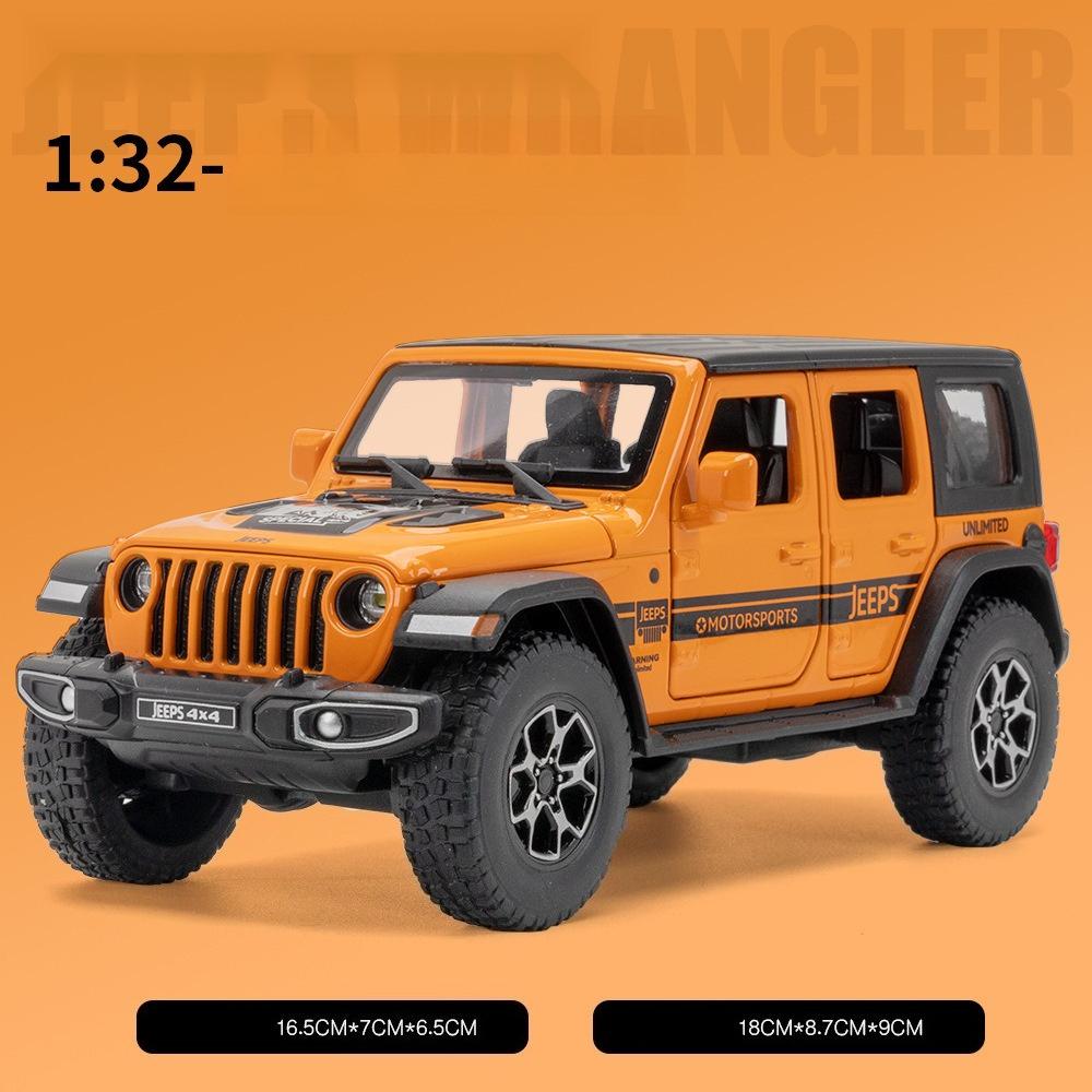 1:32 Jeep Wrangler Rubicon Off-road Car Alloy Model Car Toy Diecasts Metal Casting Sound and Light Car Toys For Children Vehicle