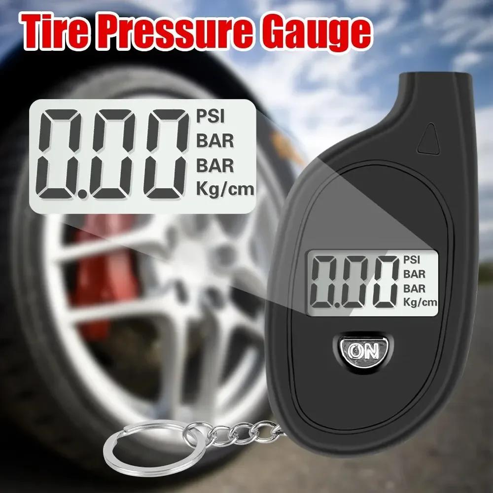 KEBIDU Mini Digital Tire Pressure Gauge Portable Keychain Tyre Air Pressure Checker 2-150PSI for Cars Bikes Motorcycles Trucks