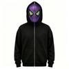 Women's Halloween Graphic Print Zip Up Hoodie Casual Long Sleeve Sweatshirt for Parties and Everyday Wear