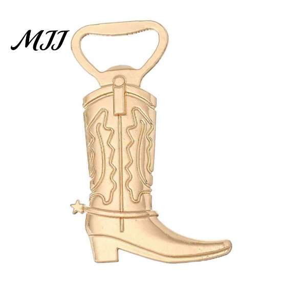 Durable Zinc Alloy Openers Cowboy Boot Bottle Opener, Western Theme with Themed Celebration Supplies Thank You Card, Unique Party Favors for Weddings