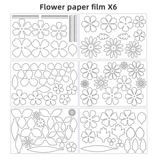 1 Set DIY Watercolor Flower Art Kit Handcrafted Coloring Paper Flower Kit Educational Kids Florist DIY Colorful Flower Bouquet Projects Crafts Set