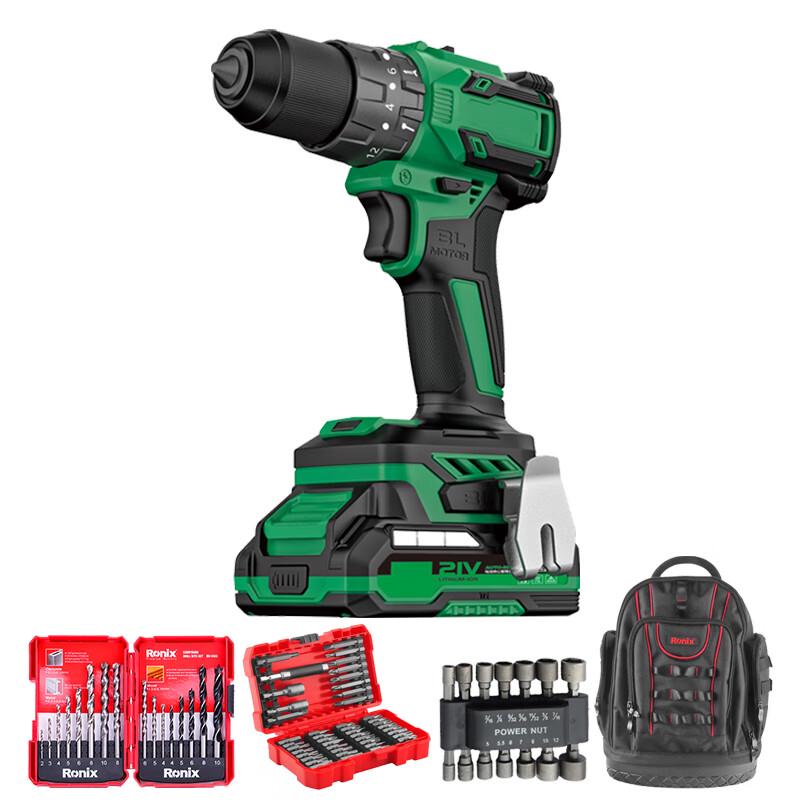

Ronix 21V Brushless Cordless Drill CN plug (adapter included)