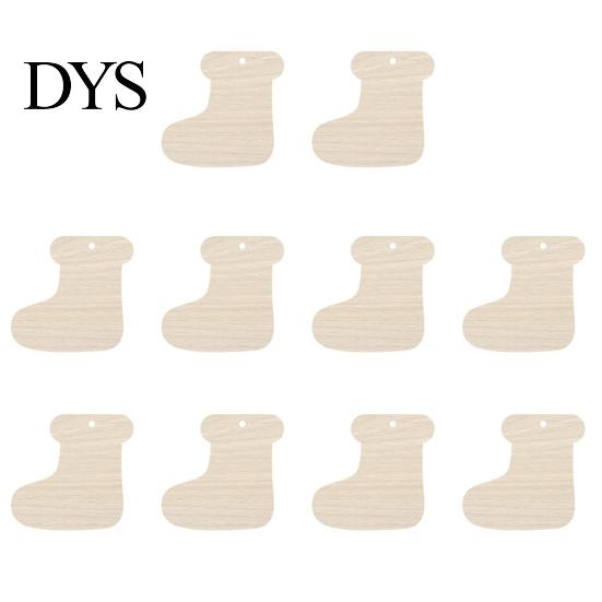 Decorative Hanging Props 10Pcs 2D Wooden Christmas Ornaments, Blank DIY Craft Tags, Wood Slices for Painting Tree Decorations, Unfinished Xmas Holiday