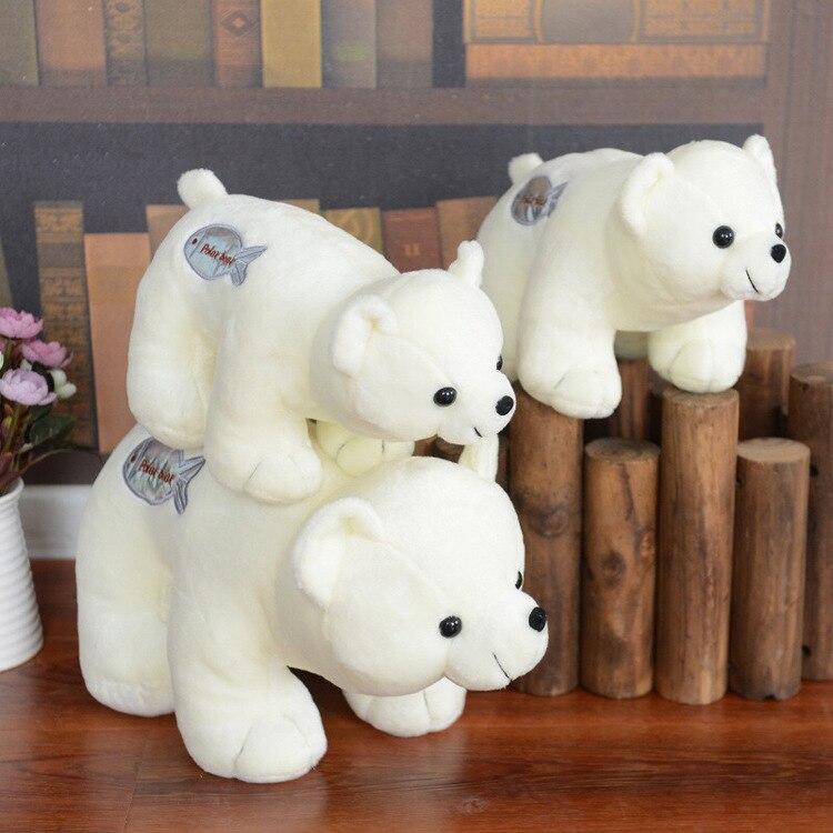 Children's Plush Toy Polar Bear White Solid Stuffed Doll
