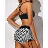 Women's Swimsuit Cross Gathered Skirt Swimsuit Three Piece Set