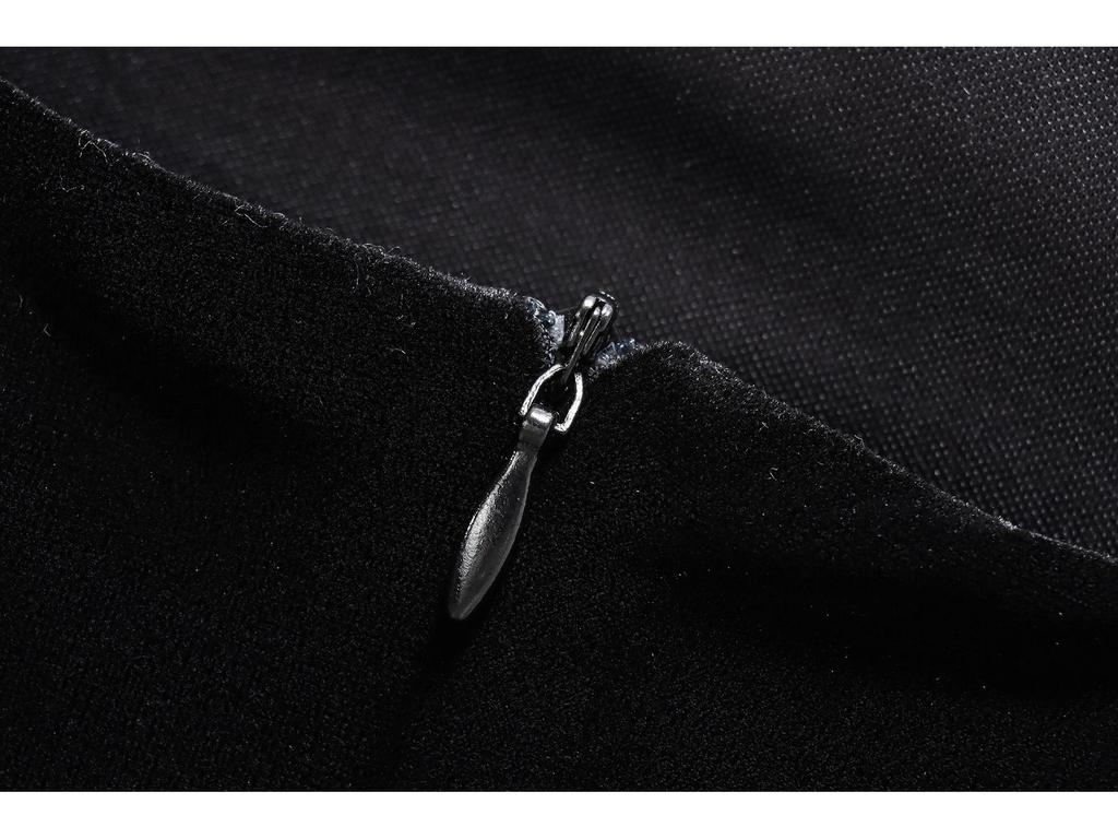 Winter Velvet Strapless Short Dress with Puffy Skirt