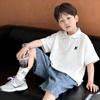 Kids Summer Cotton Polo Shirt Boys Girls Short Sleeve T Shirt Baby Trendy Top