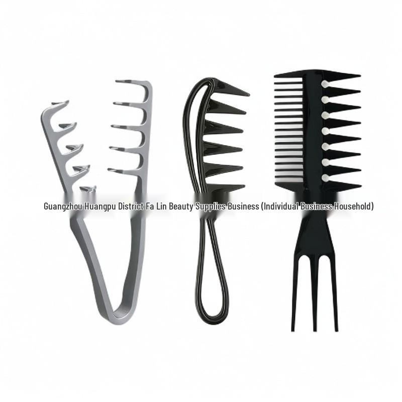 Men's Pompadour Fishbone Styling Comb – Plastic Hairdressing & Drawing Comb for Pomade.