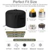 Round Fire Pit Cover Waterproof Round Fire Pit Dust Cover Weatherproof Oxford Fabric Protector For Barbecue Bonfire Grilling