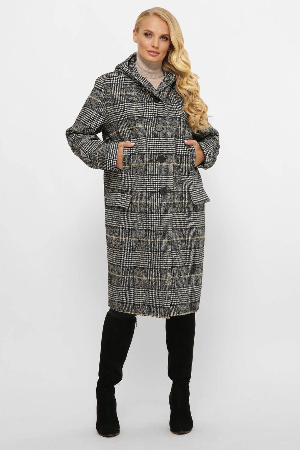 

Пальто з капюшоном Tatiana Х ЮСТОН 6XL сірий