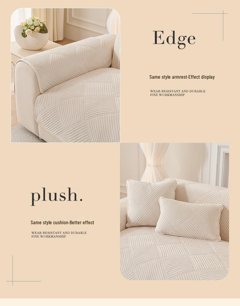 Winter Universal Non-Slip Sofa Cushion: Thick, Warm, Simple Sofa Cover