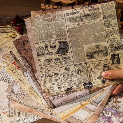 Velká retro oboustranně lepící základna pro deník a dekorativní samolepky na papír